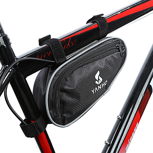 

YANHO 1 L Bike Frame Bag Top Tube Reflective Portable Cycling Bike Bag Oxford Cloth Bicycle Bag Cycle Bag Similar Size Phones Outdoor Exercise