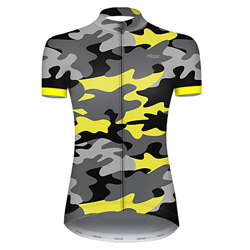 

21Grams Women's Short Sleeve Cycling Jersey Nylon Polyester Camouflage Patchwork Camo / Camouflage Bike Jersey Top Mountain Bike MTB Road Bike Cycling Breathable Quick Dry Ultraviolet Resistant Sports