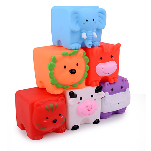 

Bath Toy Pools & Water Fun Water Toys Water Play Sets Bathtub Toy Elephant Cow Tiger PVC (Polyvinylchlorid) Floating Adorable Lovely 6 pcs Child's Baby Spring & Summer All Seasons for Toddlers