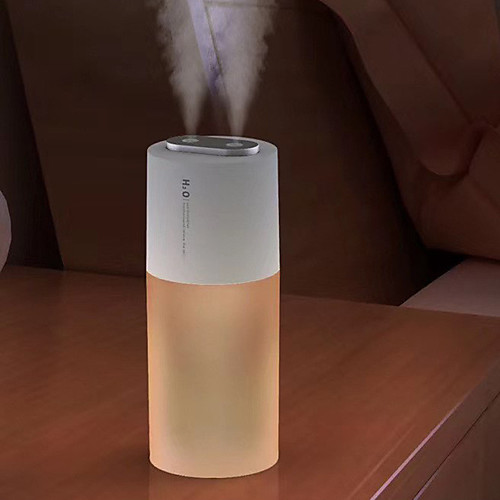 

1pcs 2200mAh Battery Wireless Humidifier 400ml Portable Double Nozzle Ultrasonic Air Humidificador Mist Maker Air Purifier For Home