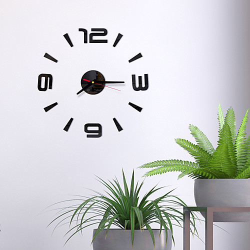 

DIY digital Wall Clock 3D Mirror Surface Sticker Silent Clock Home Office Decor wall Clock for Bedroom Office No Batteries 40cm40cm