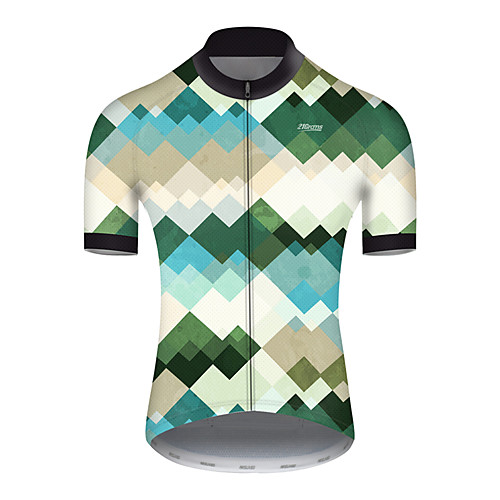 

21Grams Men's Short Sleeve Cycling Jersey GrayGreen Bike Top Mountain Bike MTB Road Bike Cycling Breathable Sports Clothing Apparel / Micro-elastic