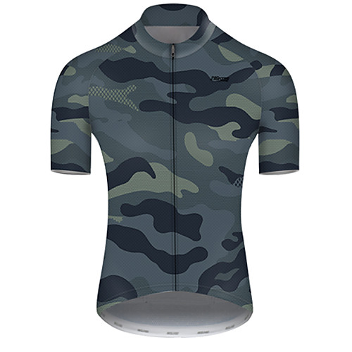 

21Grams Men's Short Sleeve Cycling Jersey Camouflage Camo / Camouflage Bike Top Mountain Bike MTB Road Bike Cycling Breathable Sports Clothing Apparel / Micro-elastic