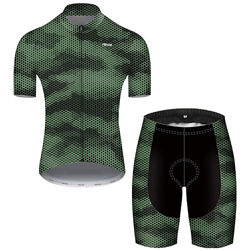 

21Grams Men's Short Sleeve Cycling Jersey with Shorts Camouflage Camo / Camouflage Bike Breathable Sports Patterned Mountain Bike MTB Road Bike Cycling Clothing Apparel / Stretchy