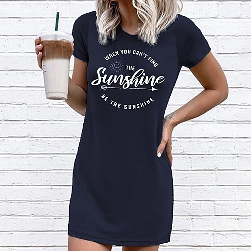 

Women's Sheath Dress Short Mini Dress - Short Sleeves Geometric Summer Elegant 2020 Navy Blue S M L XL XXL