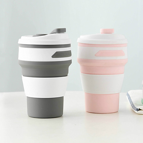 

Coffee Cup Folding Silicone Water Cup Portable Silicone Telescopic Drinking Collapsible Multi-function Travel Cup 350ml