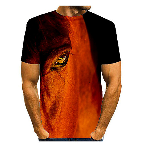 

Men's Graphic Animal Fantastic Beasts Print T-shirt Basic Daily Orange