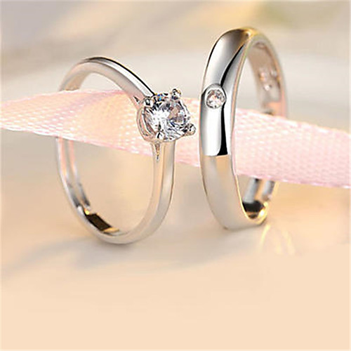 

Women's Ring Open Cuff Ring Adjustable Ring Cubic Zirconia 1pc Silver Copper Silver-Plated Irregular Stylish Artistic Simple Birthday Gift Jewelry Mismatched Swan Animal Wearable