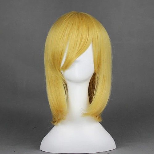 

Cosplay Wig Alice Margatroid TouHou Project Straight Cosplay Halloween With Bangs Wig Medium Length Blonde Synthetic Hair 18 inch Women's Anime Cosplay Easy to Carry Blonde