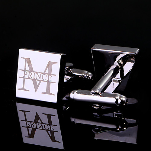 

Personalized Customized Men's Cufflink Set Geometrical Geometric 1pc / pack Golden Rose Gold Black