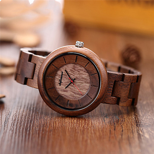 

Women's Quartz Watches Vintage Fashion Wood Japanese Quartz Wood Brown Wooden 30 m 1 pc Analog One Year Battery Life