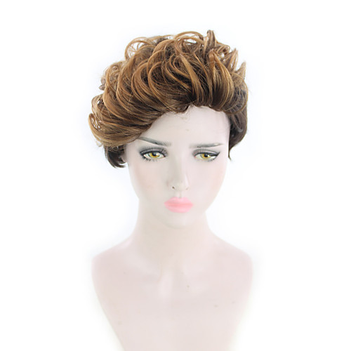 

Synthetic Wig Curly Pixie Cut Wig Short Light Blonde Synthetic Hair 12 inch Women's Simple Fashionable Design Classic Blonde