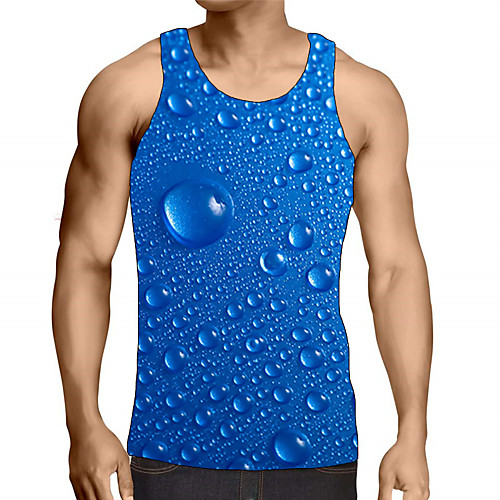 

Men's Graphic Print Tank Top Street chic Exaggerated Daily Going out Rainbow