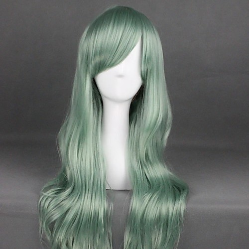 

Cosplay Wig Lolita Curly Cosplay Halloween With Bangs Wig Long Green Synthetic Hair 31 inch Women's Anime Fashionable Design Cosplay Green