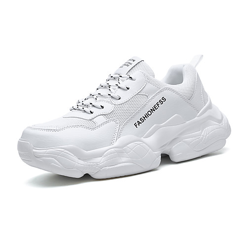 

Men's Summer / Fall Sporty / Casual Daily Outdoor Trainers / Athletic Shoes Running Shoes / Walking Shoes PU / Tissage Volant Breathable Non-slipping Height-increasing White / Black / Beige