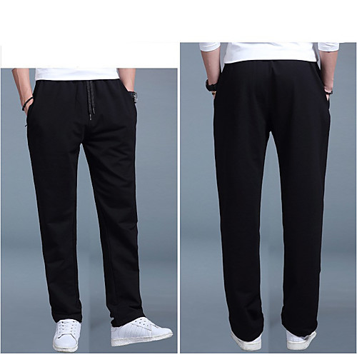 

Men's Running Pants Track Pants Sports Pants 1 pc Cotton Sports Pants / Trousers Bottoms Running Exercise & Fitness Casual / Daily Simple Black Light Grey Dark Blue
