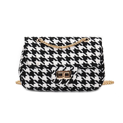 

Women's Satin Crossbody Bag Lattice Black / Red / Green