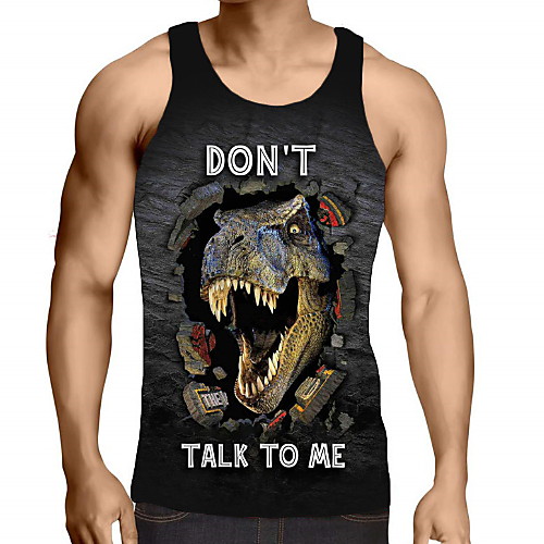 

Men's Graphic Print Tank Top Daily Black