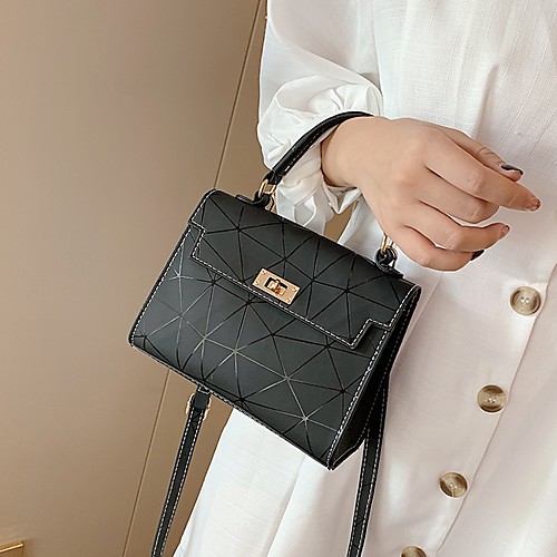 

Women's Zipper PU Crossbody Bag White / Black