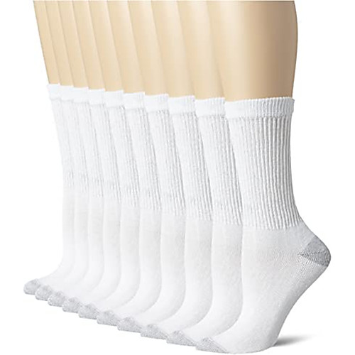 

Hiking Socks Socks 10 packs Anti-Slip Soft Stretchy Solid Color Cotton Autumn / Fall Spring Summer for Women's Fishing Camping / Hiking / Caving Traveling White Black