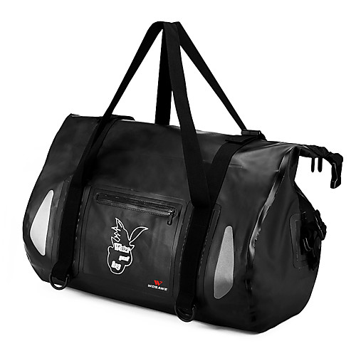 

WOSAWE 20-35 L Rucksack Rain Waterproof Outdoor Hiking Motobike / Motorcycle Gym Workout PU Leather BlackSliver