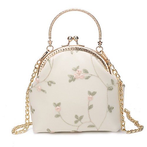 

Women's Polyester Crossbody Bag Floral Print White / Blushing Pink / Green