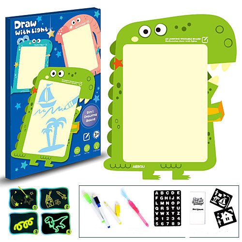 

Drawing Toy Educational Toy Writing Tablet Drawing Pads Drawing Board Elephant Dinosaur Whale ABS 3D Cartoon Kids Adults Boys and Girls for Birthday Gifts or Party Favors