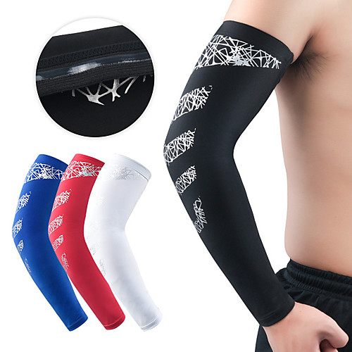 

UV Sun Protection Cooling Arm Sleeves Compression Arm Cover Shield Sleeves Sun Sleeves Anti-Slip Ultraviolet Resistant Breathability Lycra Polyester for Fishing Hiking Outdoor Exercise 1 Pair / Men's