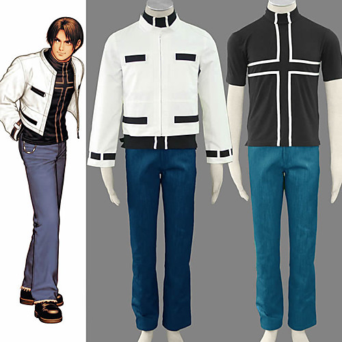 

Inspired by The King Of Fighters Kyo Kusanagi Video Game Cosplay Costumes Cosplay Suits Patchwork Coat Pants Gloves Costumes / T-shirt