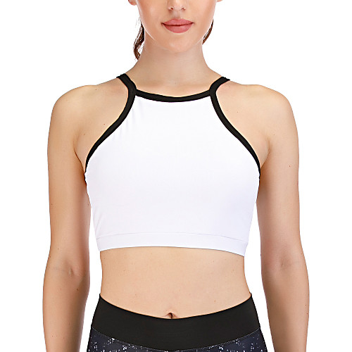 

Women's Crop Top Fashion White Yoga Running Gym Workout Top Sport Activewear Breathable Comfortable Stretchy