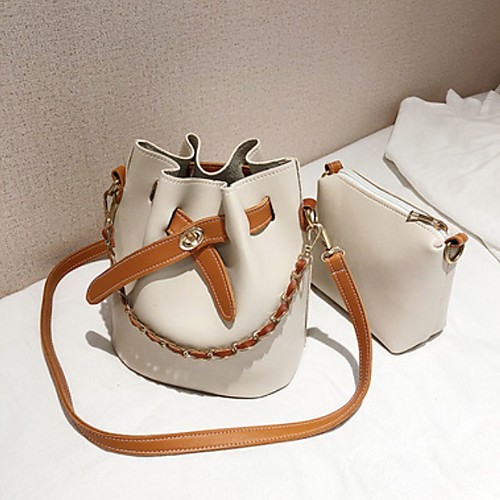 

Women's PU Crossbody Bag Solid Color Black / Blushing Pink / Beige