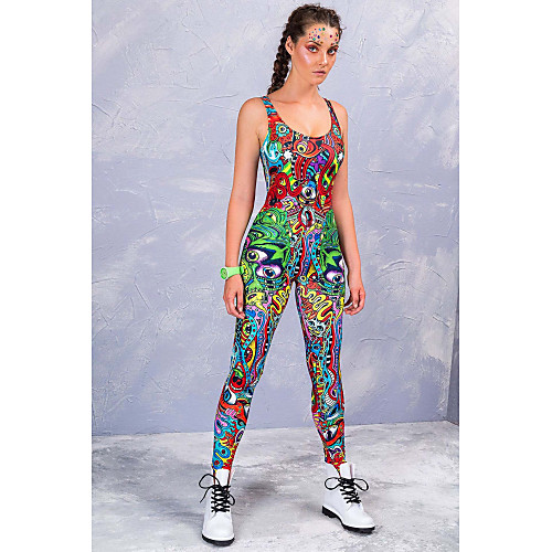 

Zentai Suits Catsuit Skin Suit Ninja Adults' Cosplay Costumes Ultra Sexy Women's Novelty Printing Halloween Masquerade