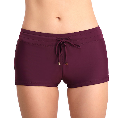 

Women's Swim Shorts Elastane Bottoms Breathable Quick Dry Swimming Surfing Water Sports Solid Colored Summer / Stretchy