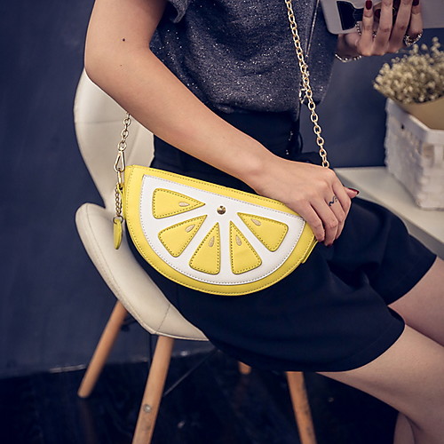 

Women's PU Crossbody Bag Color Block Yellow / Green