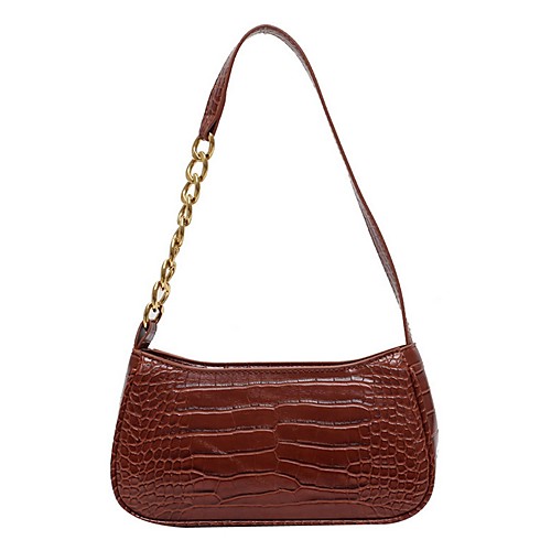 

Women's Zipper PU Top Handle Bag Solid Color White / Black / Purple