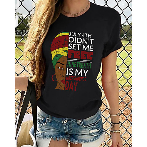 

Women's Tops Graphic 3D Print T-shirt - Print Round Neck Basic Daily Spring Summer Rainbow XS S M L XL 2XL 3XL 4XL 5XL 6XL