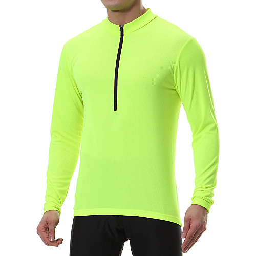 

WECYCLE Men's Long Sleeve Cycling Jersey White Black Yellow Bike Jersey Mountain Bike MTB Road Bike Cycling Sports Clothing Apparel / Stretchy