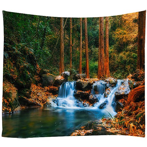 

Home Living Tapestry Wall Hanging Tapestries Wall Blanket Wall Art Wall Decor Forest Tree Blue Sky Cloudy Tapestry Wall Decor