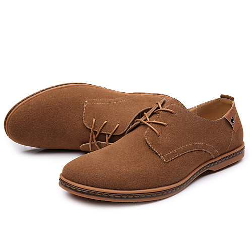 

Men's Dress Shoes Comfort Shoes Spring / Fall Classic / Casual / British Daily Outdoor Office & Career Oxfords Suede Wear Proof Black / Yellow / Camel / EU42