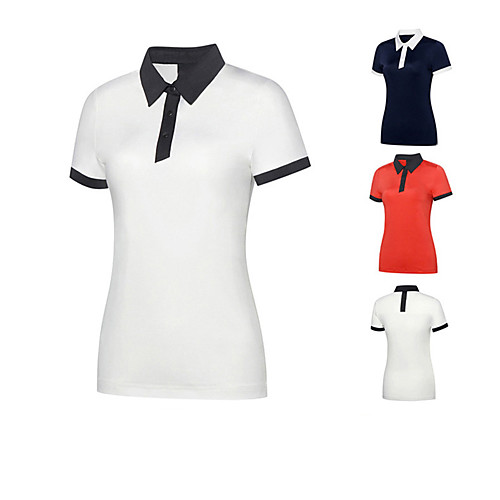 

Women's Golf Tee / T-shirt Polos Shirt Color Block Breathable Fast Dry Soft Autumn / Fall Spring Summer Outdoor / Cotton / Stretchy