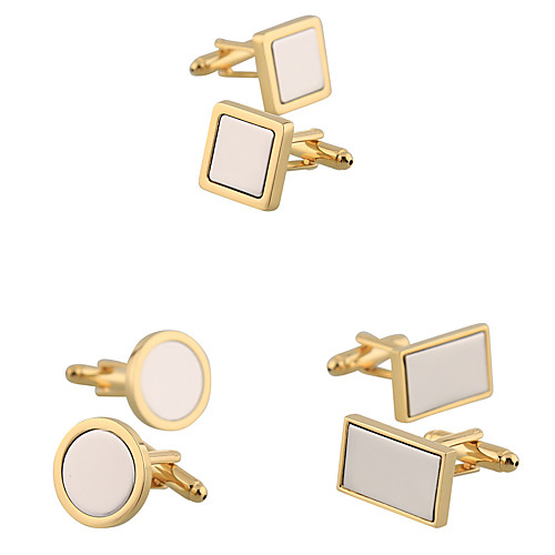 

Cufflinks Fashion Brooch Jewelry Golden Silver Gray For Gift Daily