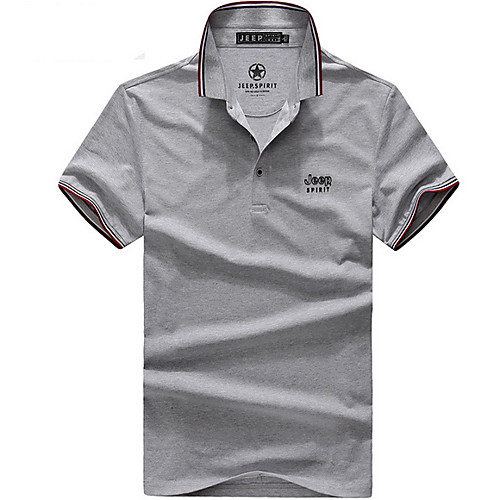 

Men's Solid Colored Polo Basic Daily White / Black / Blue / Red / Light gray / Dark Gray