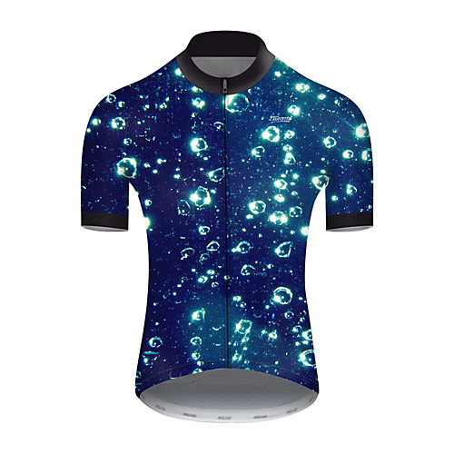 

21Grams Men's Short Sleeve Cycling Jersey Nylon Polyester Blue 3D Gradient Bike Jersey Top Mountain Bike MTB Road Bike Cycling Breathable Quick Dry Ultraviolet Resistant Sports Clothing Apparel