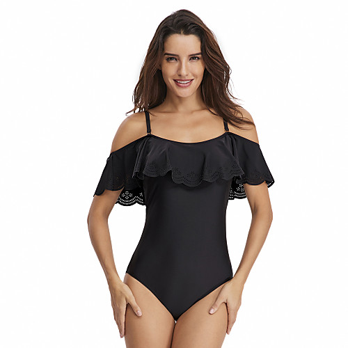 

Women's One Piece Swimsuit Elastane Swimwear Bodysuit Breathable Quick Dry Sleeveless Swimming Surfing Water Sports Solid Colored Summer / Stretchy