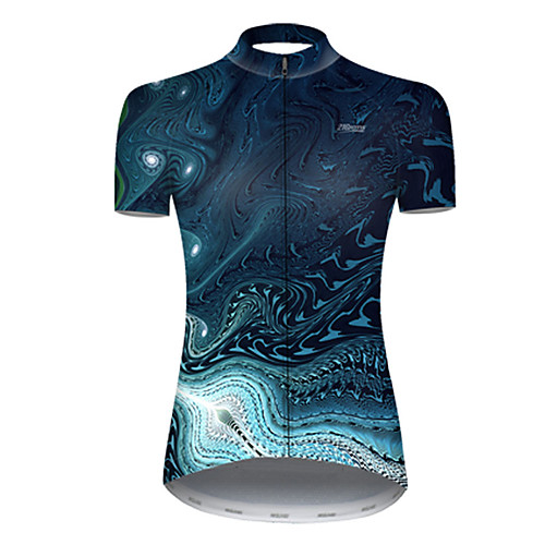 

21Grams Women's Short Sleeve Cycling Jersey Nylon Polyester Blue Gradient Animal Snake Bike Jersey Top Mountain Bike MTB Road Bike Cycling Breathable Quick Dry Ultraviolet Resistant Sports Clothing