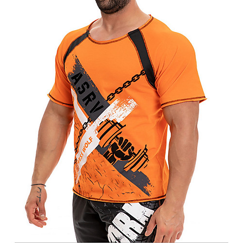 

Men's Graphic T-shirt Daily Weekend Black / Orange