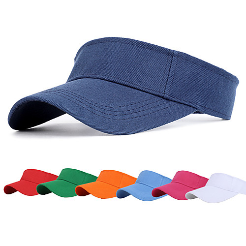 

Men's Women's Tennis Golf Athletic Visor Cap Solid Color UV Sun Protection Breathable Moisture Wicking Spring Summer Sports Outdoor / Cotton