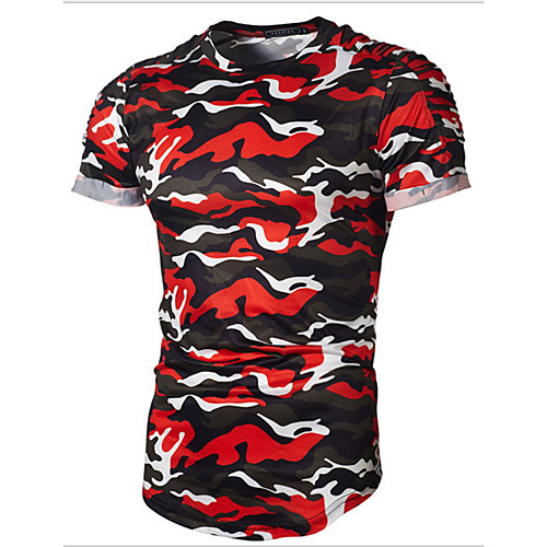 

Men's Camo / Camouflage T-shirt Daily Weekend Red / Green