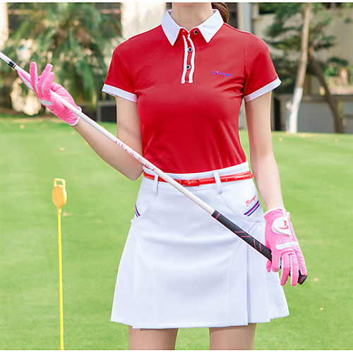 

Women's Golf Workout Tee / T-shirt Polos Shirt Solid Color Lightweight Breathable Soft Spring Summer Fall Athleisure Outdoor / Micro-elastic / Spandex