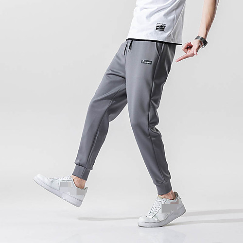 

Men's Jogger Pants Joggers Running Pants Track Pants Sports Pants 1pc Pocket Drawstring Elastane Sports Bottoms Running Fitness Jogging Training Breathable Quick Dry Soft Fashion Black Gray